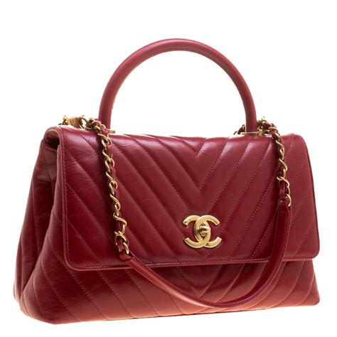 red chanel top handle bag|best top handle designer bags.